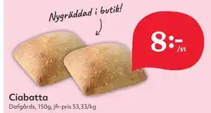 Hemköp Ciabatta erbjuda