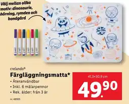 Lidl CRELANDO Färgläggningsmatta erbjuda