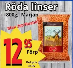 Supergrossen Röda linser erbjuda