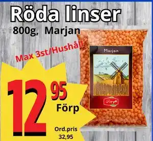 Supergrossen Röda linser erbjuda