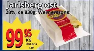 Supergrossen Jarlsberg ost erbjuda