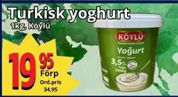 Supergrossen Turkisk yoghurt erbjuda