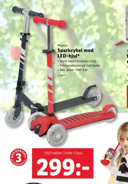 Lidl PLAYTIVE Sparkcykel med LED-hjul erbjuda