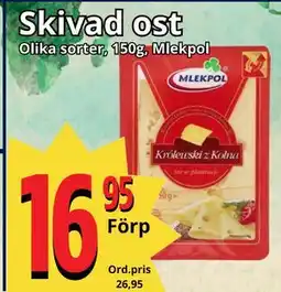 Supergrossen Skivad ost erbjuda