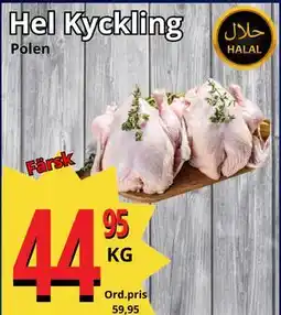 Supergrossen Hel Kyckling erbjuda