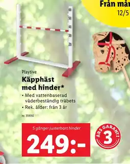 Lidl PLAYTIVE Käpphäst med hinder erbjuda