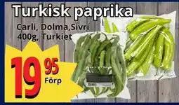 Supergrossen Turkisk paprika erbjuda