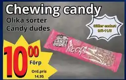 Supergrossen Chewing candy erbjuda