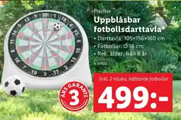 Lidl PLAYTIVE Uppblåsbar fotbollsdarttavla erbjuda