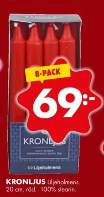 ÖoB Kronljus 20 cm 8-pack erbjuda