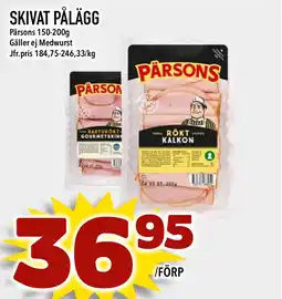 Bonum Matmarknad SKIVAT PÅLÄGG erbjuda
