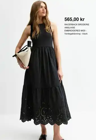 Zalando RACERBACK BRODERIE ANGLAISE EMBROIDERED MIDI - erbjuda