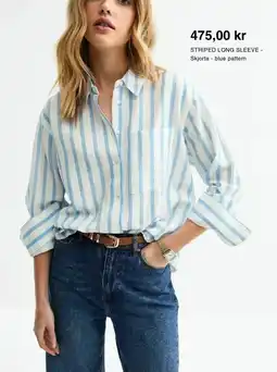 Zalando STRIPED LONG SLEEVE - Skjorta blue pattern erbjuda