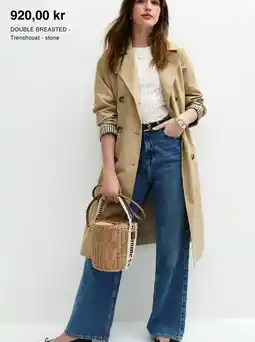 Zalando DOUBLE BREASTED - Trenchcoat - stone erbjuda