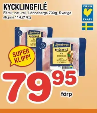 Nya Pulsen KYCKLINGFILÉ erbjuda