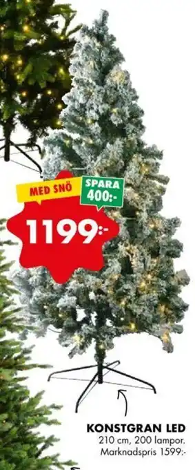 ÖoB Konstgran Led 210 cm, 200 lampor erbjuda