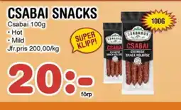 Nya Pulsen CSABAI SNACKS erbjuda