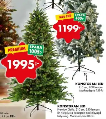 ÖoB Konstgran Led 210 cm, 350 lampor erbjuda