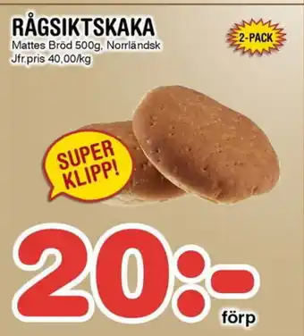 Nya Pulsen RÅGSIKTSKAKA erbjuda
