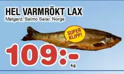 Nya Pulsen HEL VARMRÖKT LAX erbjuda