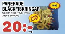 Nya Pulsen PANERADE BLÄCKFISKRINGAR erbjuda