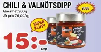 Nya Pulsen CHILI & VALNÖTSDIPP erbjuda