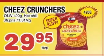 Nya Pulsen CHEEZ CRUNCHERS erbjuda