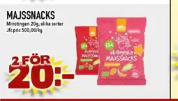 Nya Pulsen MAJSSNACKS erbjuda