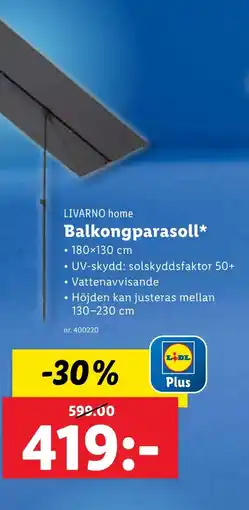 Lidl Balkongparasoll erbjuda