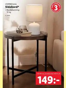 Lidl Sidobord erbjuda