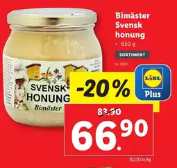 Lidl Bimäster svensk honung erbjuda