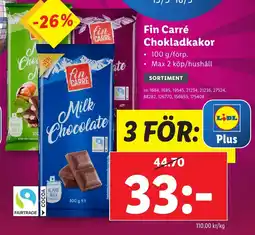 Lidl Fin carré chokladkakor erbjuda