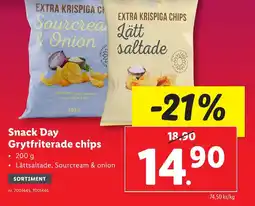 Lidl Snack day grytfriterade chips erbjuda