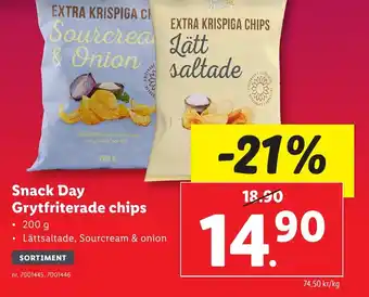 Lidl Snack day grytfriterade chips erbjuda