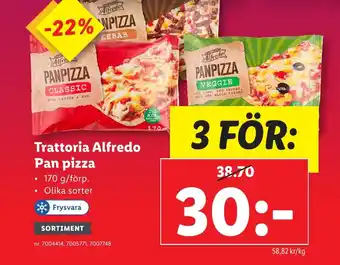 Lidl Trattoria alfredo pan pizza erbjuda