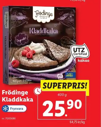 Lidl Frödinge kladdkaka erbjuda