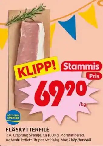 ICA Kvantum Fläskytterfilé erbjuda