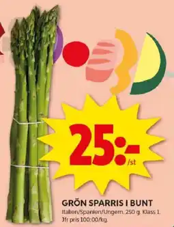 ICA Kvantum Grön sparris i bunt erbjuda