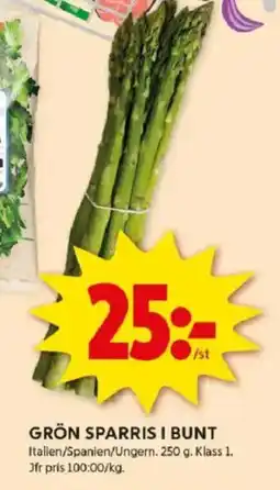 ICA Kvantum Grön sparris i bunt erbjuda