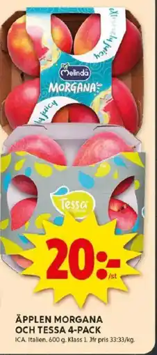 ICA Kvantum ICA Äpplen morgana och tessa 4-pack erbjuda