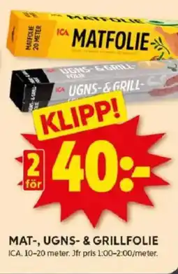 ICA Kvantum ICA Mat-, ugns- & grillfolie erbjuda