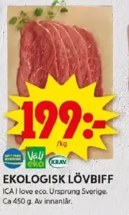 ICA Kvantum ICA Ekologisk lövbiff erbjuda