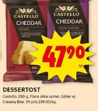 ICA Kvantum CASTELLO Dessertost erbjuda