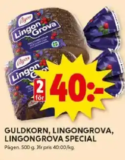ICA Kvantum Guldkorn, lingongrova, lingongrova special erbjuda