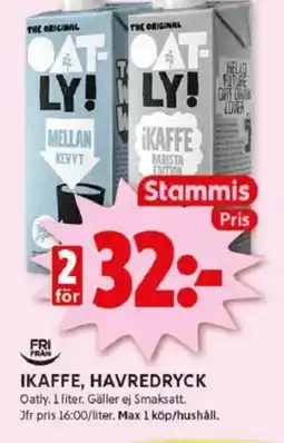 ICA Kvantum OATLY Ikaffe, havredryck erbjuda
