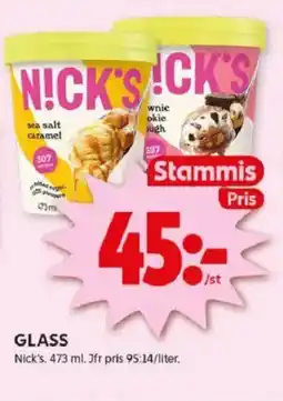 ICA Kvantum NICK'S Glass erbjuda