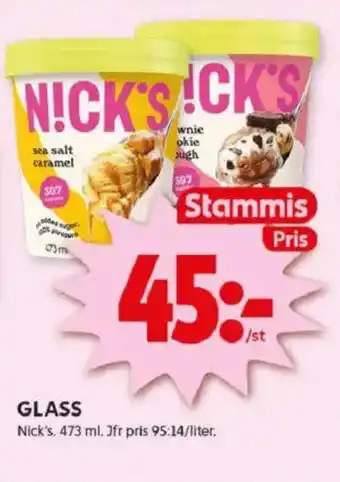 ICA Kvantum NICK'S Glass erbjuda