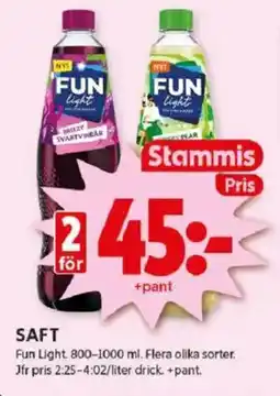 ICA Kvantum FUN Saft erbjuda