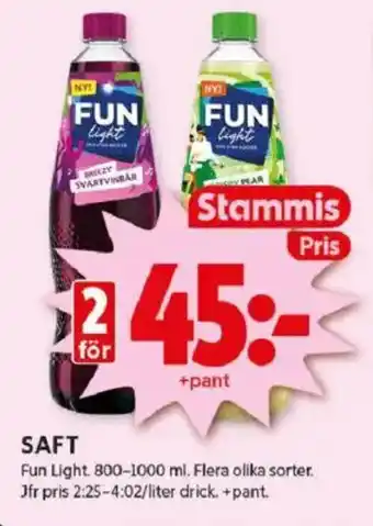 ICA Kvantum FUN Saft erbjuda