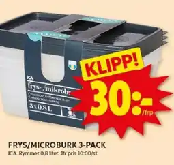 ICA Kvantum ICA Frys/microburk 3-pack erbjuda